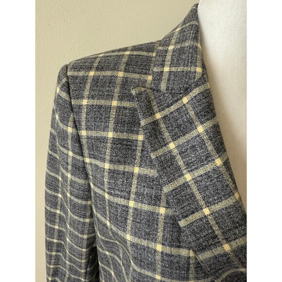 Current/Elliott Womens Blazer Oversized Demi Plaid Double Breasted size 2 Spring - Picture 3 of 7